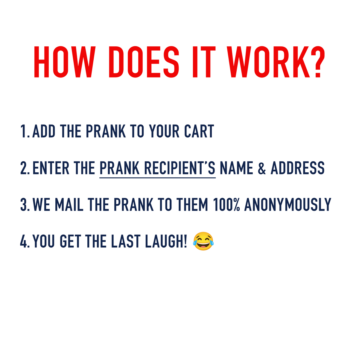Prank Mail Middle Finger, 100% Anonymous Revenge Mail, Gag Gift