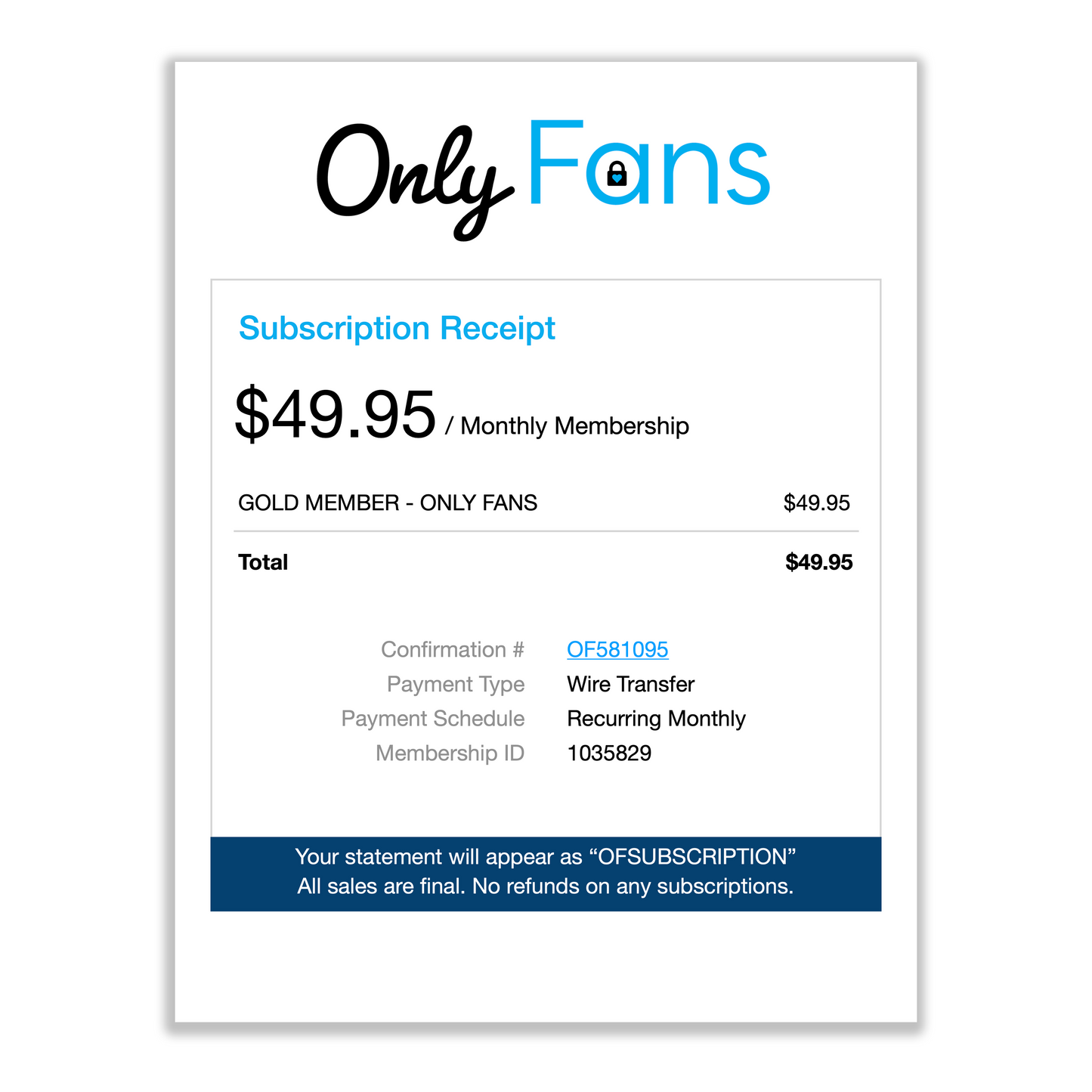 Only Fans Prank Mailer - Embarrassing & Anonymous Gag Gift, Mailed To Your Recipient's Mailbox