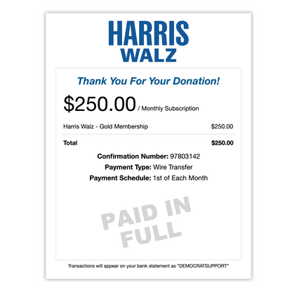 Kamala Harris Donation Prank Mailer - Embarrassing & Anonymous Gag Gift, Mailed To Your Recipient's Mailbox