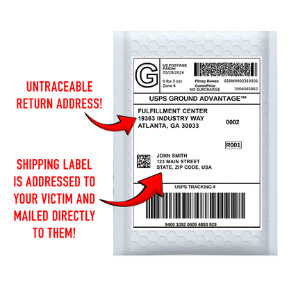 Prank Mail Middle Finger, 100% Anonymous Revenge Mail, Gag Gift