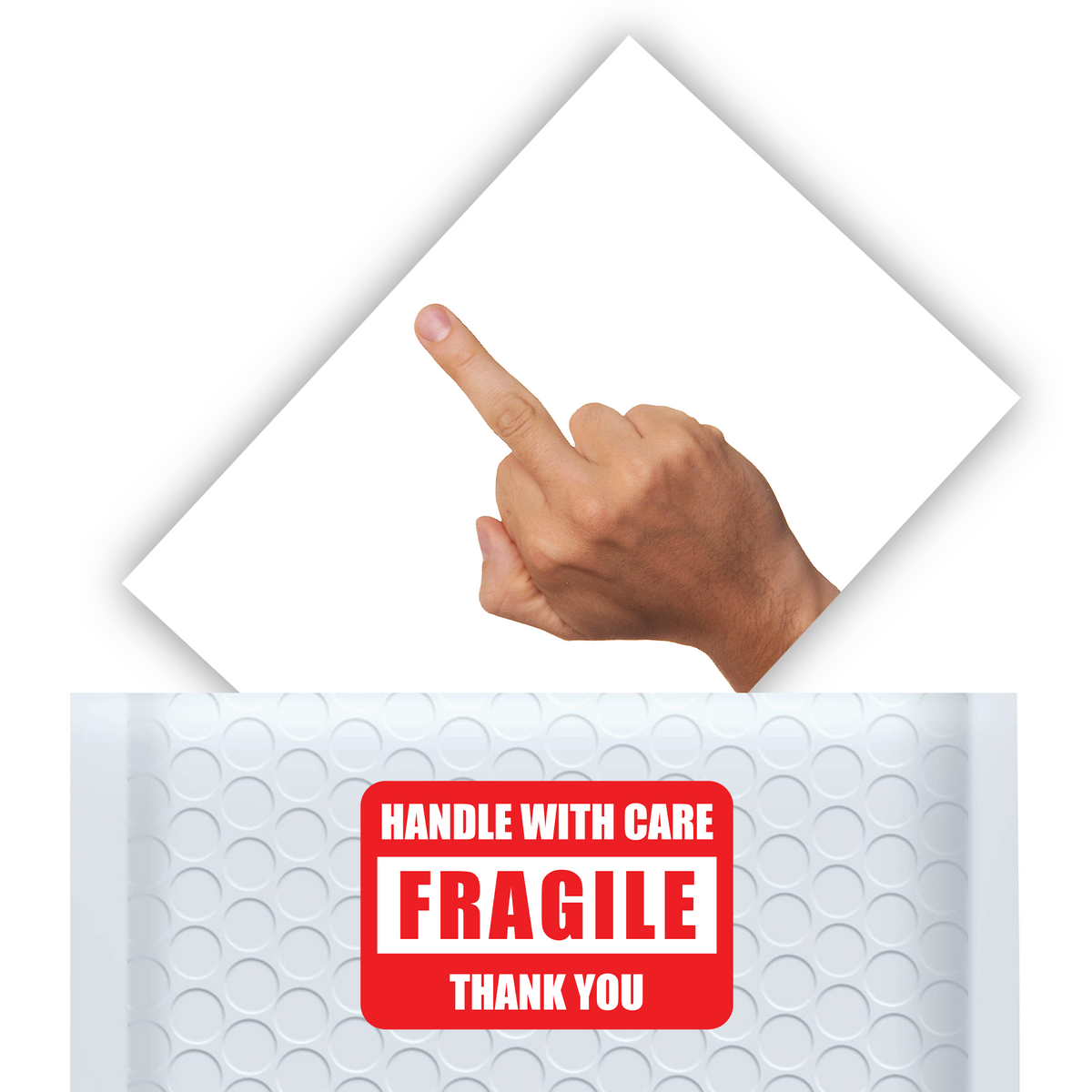 Prank Mail Middle Finger, 100% Anonymous Revenge Mail, Gag Gift